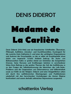 cover image of Madame de La Carlière
